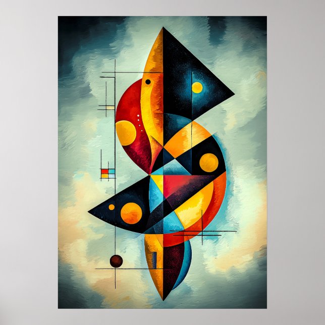 Geometrisk Abstraktion - Mästerverk Inspirerad Poster (Framsidan)