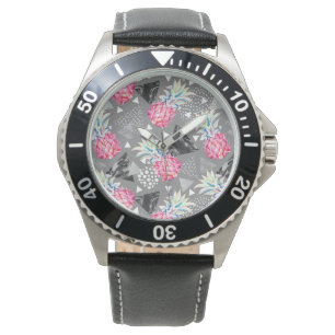 Geometrisk ananas texturerad Mönster Armbandsur