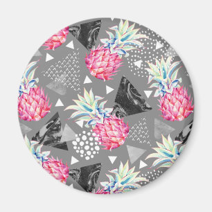 Geometrisk ananas texturerat Mönster Magnet