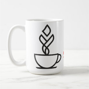 Geometrisk Ång Kaffe Kopp T-Shirt – Minimalistisk