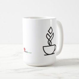 Geometrisk ångande kaffemugg | Minimalistisk linje