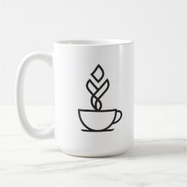 Geometrisk ångande kaffemugg | Minimalistisk linje
