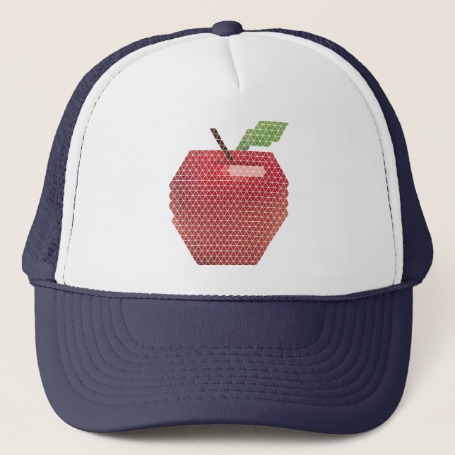 Geometrisk Apple hatt Truckerkeps (Framsida)