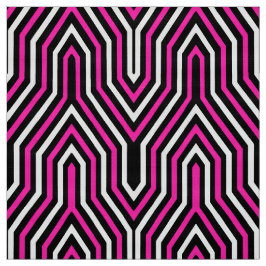 Geometrisk art déco - fuchsia rosor som är tyg