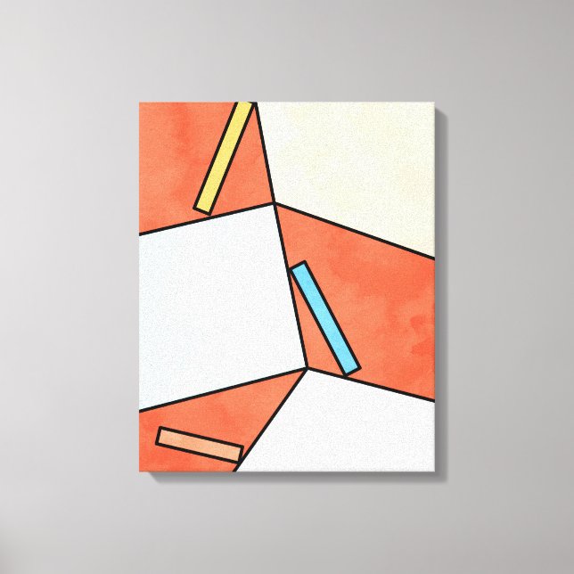 Geometrisk artikel 10 i abstrakten, minimibelysnin canvastryck (Framsida)