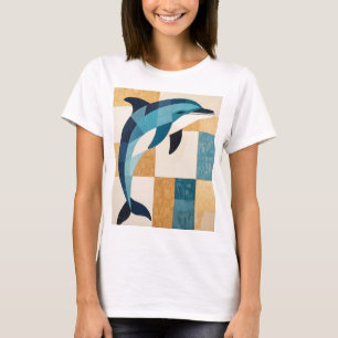 Geometrisk Azure Hopp T Shirt