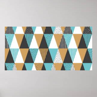 Geometrisk bakgrund. Abstrakt vintageillustration Poster