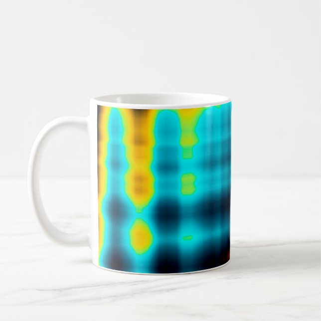 Geometrisk bakgrund för färgfull abstrakt med filt kaffemugg (Vänster)