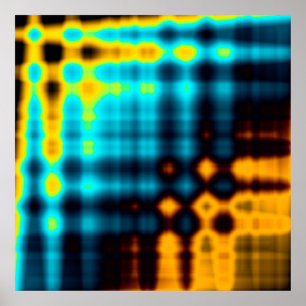 Geometrisk bakgrund för färgfull abstrakt med filt poster