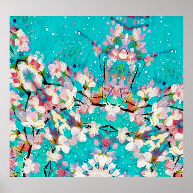 Geometrisk bakgrund för färgstark Abstrakt Mönster Poster (Framsidan)