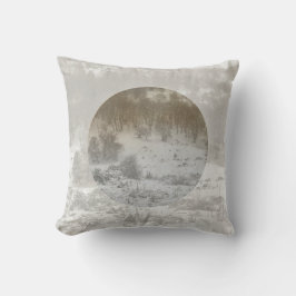 Geometrisk bakgrund för skogarnas vinterbakgrund kudde