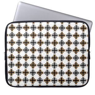 Geometrisk bakgrund kor abstrakt mönster laptop sleeve