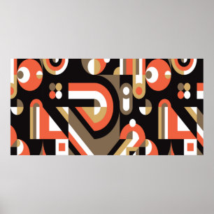 Geometrisk bakgrundsdesign. Abstrakt teckningspunk Poster