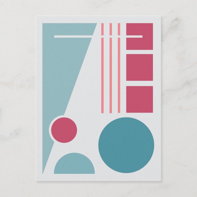 Geometrisk Balans 1 Abstrakt Design Vykort (Framsida)