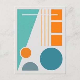 Geometrisk balans 1 Abstrakt design Vykort