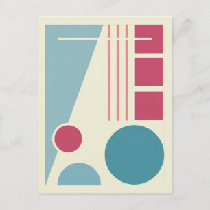 Geometrisk balans 1 Abstrakt design Vykort