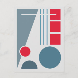 Geometrisk balans 1 Abstrakt design Vykort