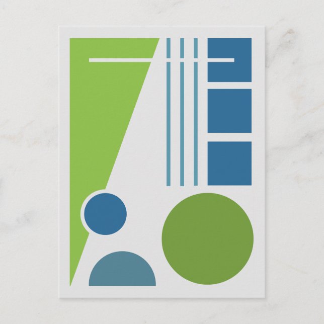Geometrisk Balans 1 Abstrakt Design Vykort (Framsida)