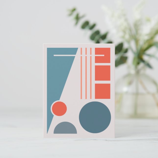 Geometrisk balans 1 Abstrakt design Vykort (Stående Fram)