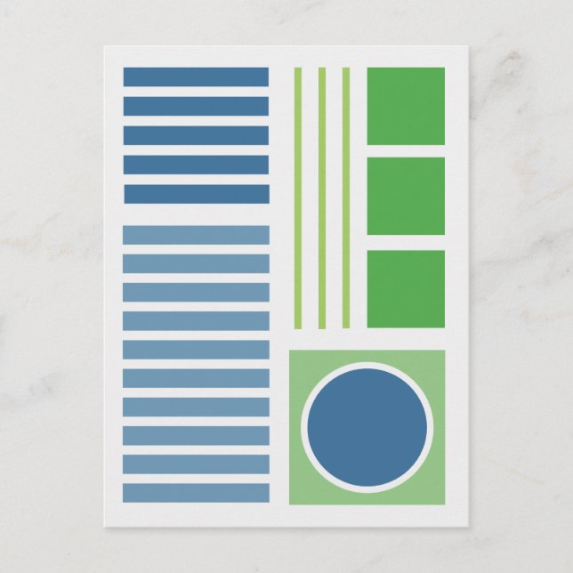 Geometrisk Balans 2 Abstrakt Design Vykort (Framsida)