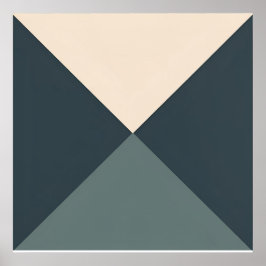 Geometrisk balans - minimalistiska trianglar poster