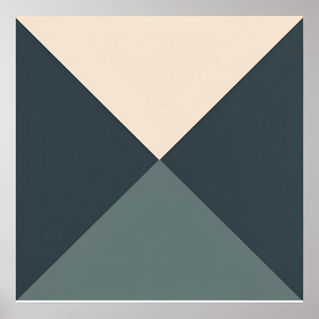 Geometrisk balans - minimalistiska trianglar poster (Framsidan)