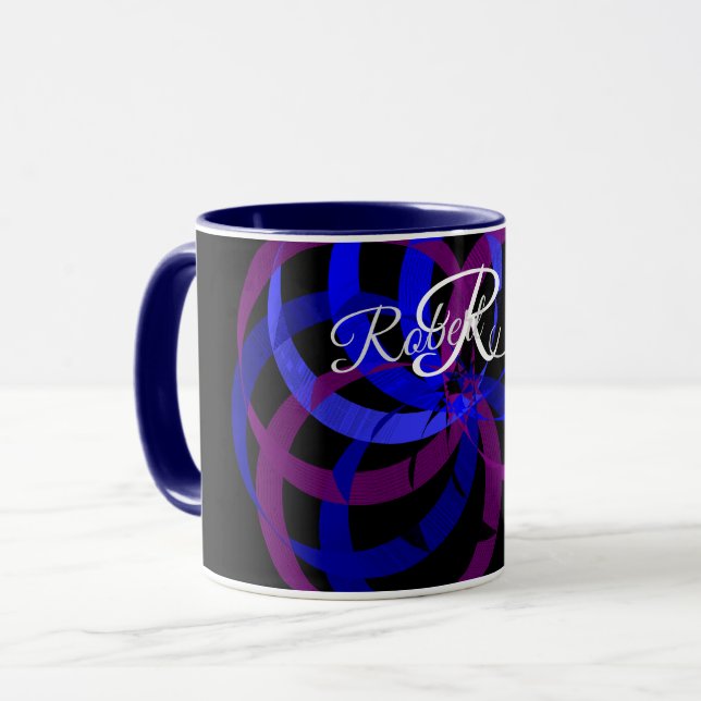Geometrisk Bärblandning Kaffe Mugg (Framsida vänster)