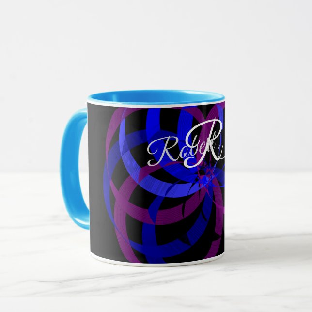 Geometrisk Bärblandning Kaffe Mugg (Framsida vänster)