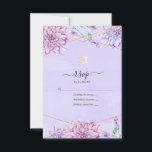 Geometrisk Bat mitzvah för lavender och Guld Blomm OSA Kort<br><div class="desc">Pastelllavender och faux guld glitter geometrisk bat mitzvah osa med accenter av blått och eteriskt grönt.</div>