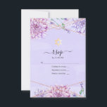 Geometrisk Bat mitzvah för lavender och Guld Blomm OSA Kort<br><div class="desc">Pastelllavender och faux guld glitter geometrisk bat mitzvah osa med accenter av blått och eteriskt grönt.</div>