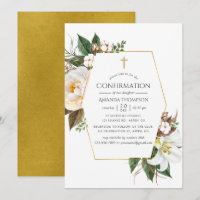 Geometrisk bekräftelse av guld Blommigt
