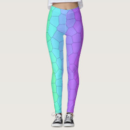 Geometrisk benägenhet för Bright Rainbow Leggings