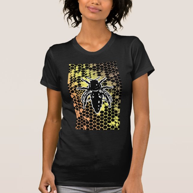 Geometrisk bihonungskaka t-shirt (Framsida)