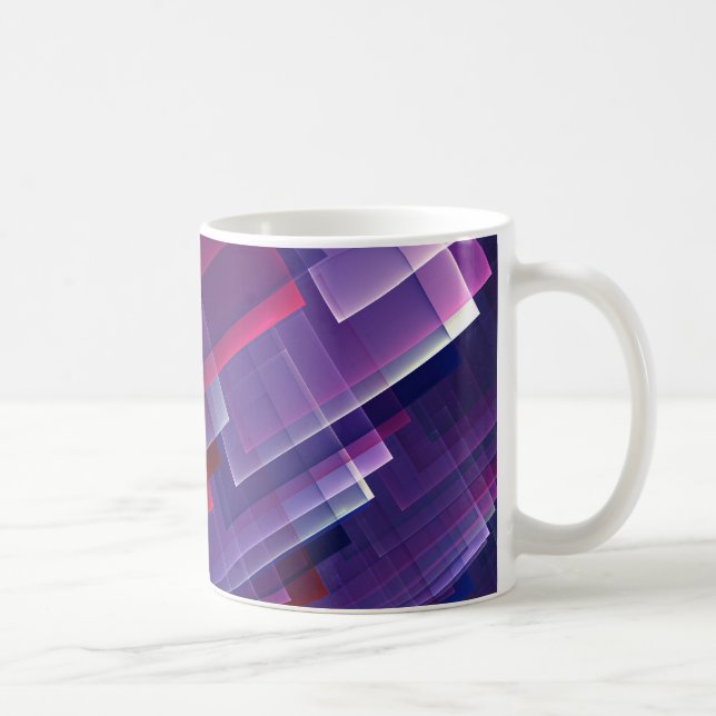 Geometrisk blå kaffemugg (Höger)