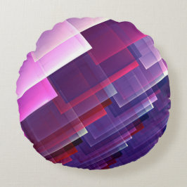 Geometrisk blå rund kudde