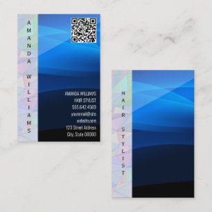 Geometrisk   Blå våg   QR-kod Visitkort