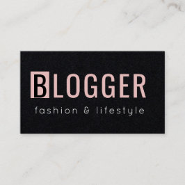 Geometrisk bloggare för rosa rosMinimalistfrilans Visitkort