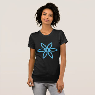 Geometrisk blomma 02 - Himlar blå T Shirt