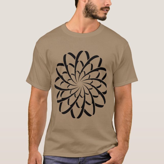Geometrisk blomma 02 t-shirt (Framsida)