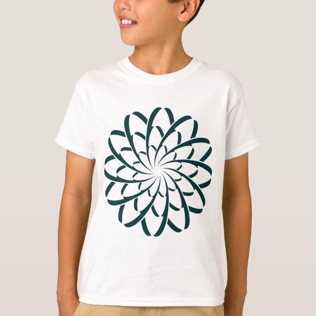 Geometrisk blomma 02 t shirt (Framsida)