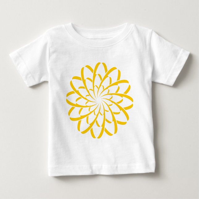 Geometrisk blomma 02 tee shirt (Framsida)