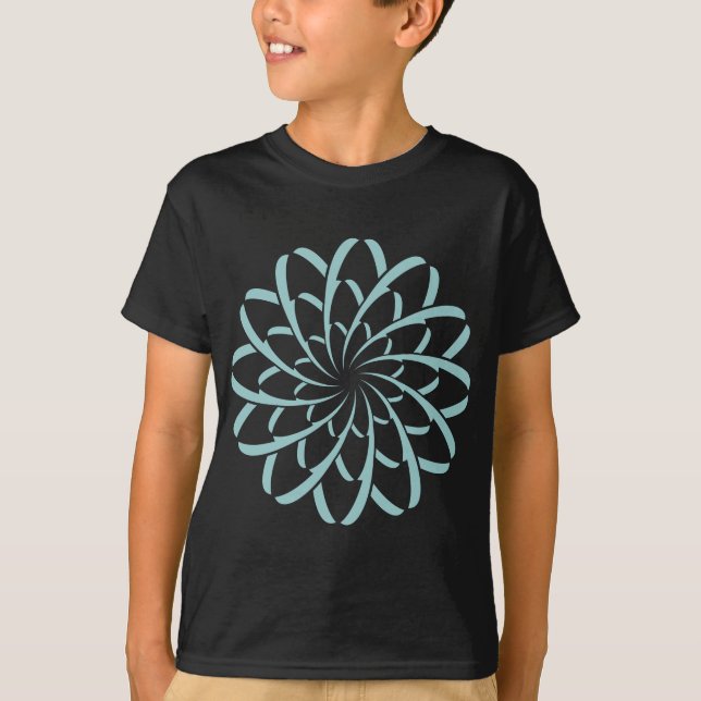 Geometrisk blomma 02 tee shirt (Framsida)