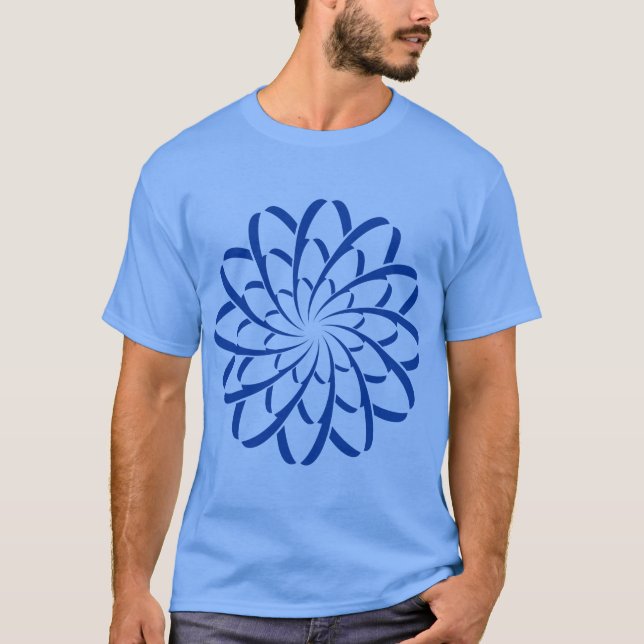 Geometrisk blomma 02 tee shirt (Framsida)