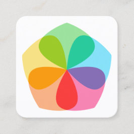 Geometrisk blomma fyrkantigt visitkort