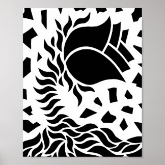 Geometrisk blomma poster