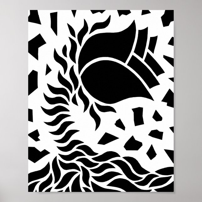 Geometrisk blomma poster (Framsidan)