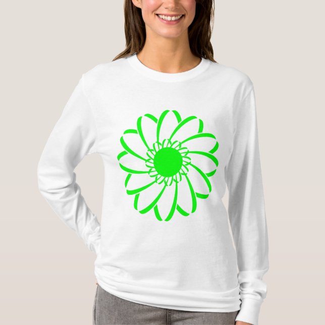 Geometrisk blomma t shirt (Framsida)