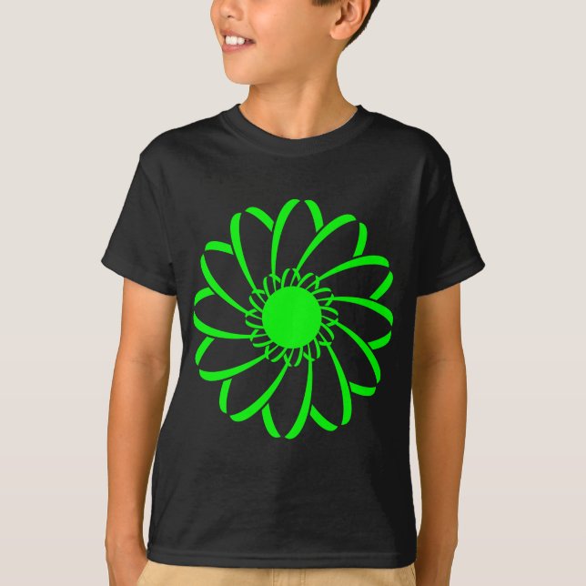 Geometrisk blomma tee shirt (Framsida)