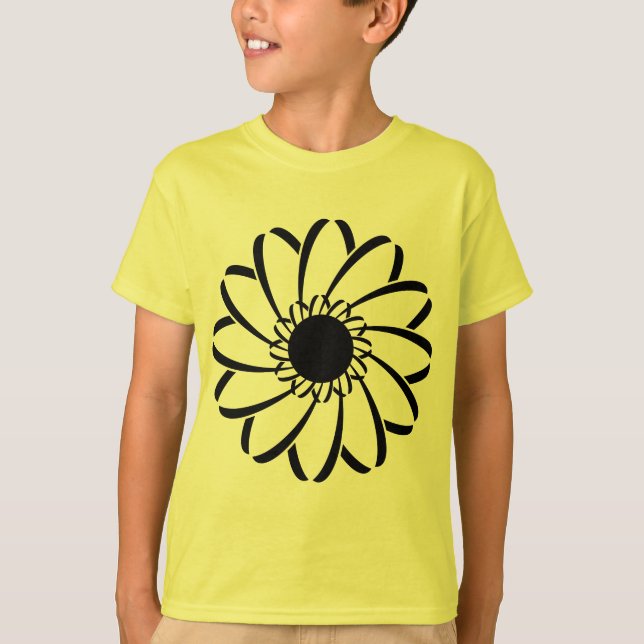 Geometrisk blomma tee shirt (Framsida)