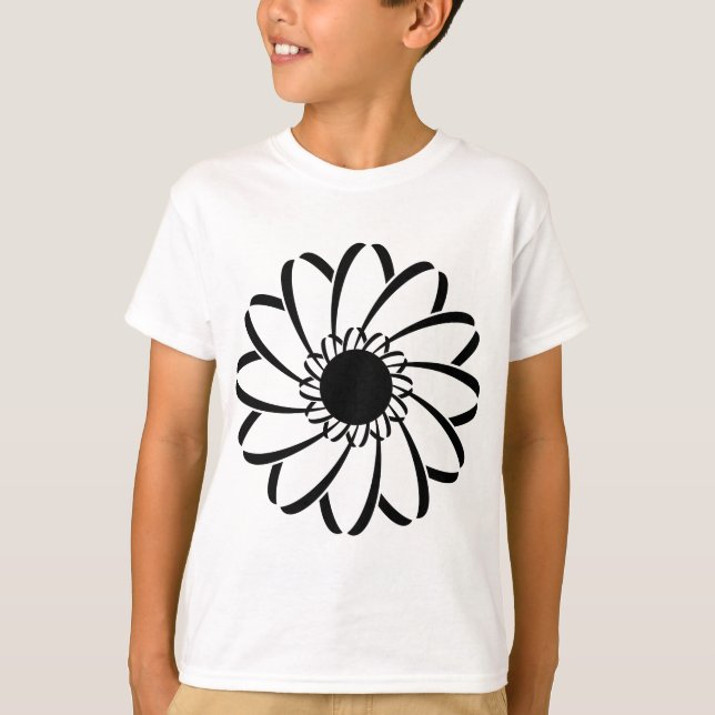Geometrisk blomma tee shirt (Framsida)
